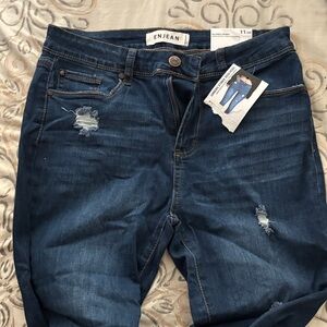 Enjean Women's Dark Blue Skinny Jeans